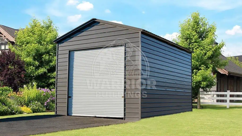 12x25x14 Metal Storage Shed
