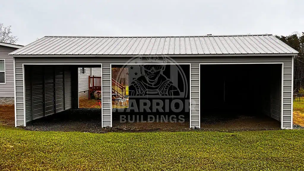 24x35x10 Side Entry Metal Garage